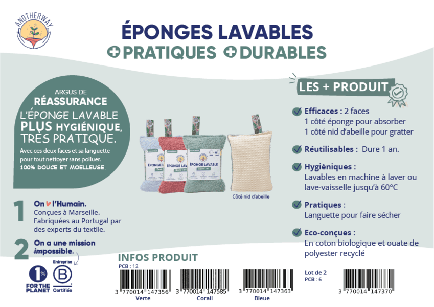 Eponges lavables - 3
